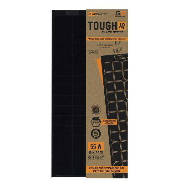 Tough G8 IQ 55W Long Black - Sunbeamsystem sunbeam system extra durable walkable surface solar panel tough t8 black 109x27 iq long box - SB-T8-BLK-109x27-IQ