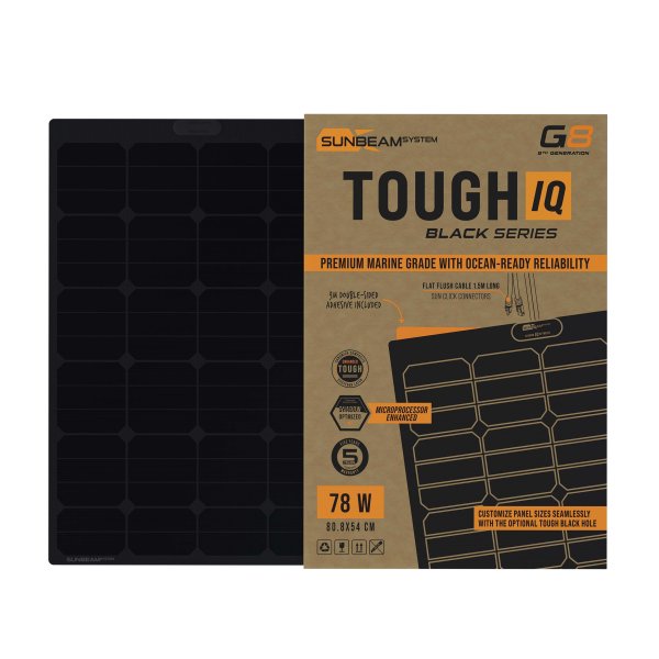 Tough G8 IQ 78W Black - Sunbeamsystem sunbeam system extra durable walkable surface solar panel tough t8 black 81x54 iq box - SB-T8-BLACK-81x54-IQ