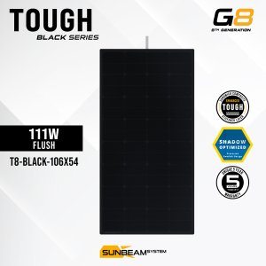 Tough G8 111W Black - Sunbeamsystem sunbeam system extra durable walkable surface solar panel tough t8 black cover - SB-T8-BLACK-106x54