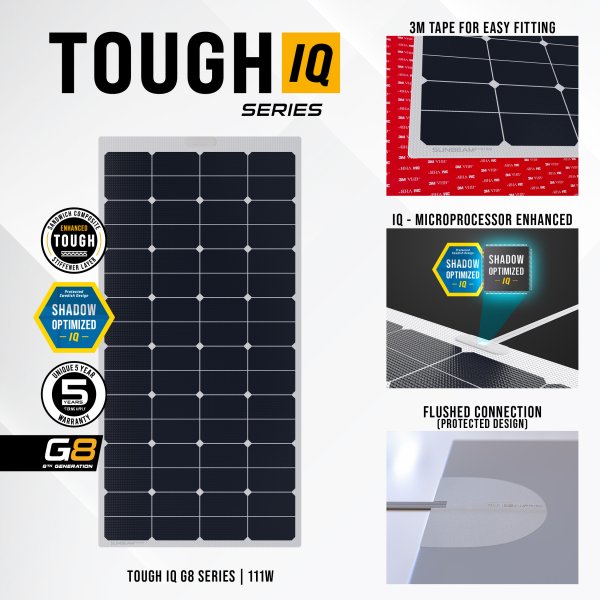 Tough G8 IQ 111W - Sunbeamsystem sunbeam system extra durable walkable surface solar panel tough t8 features - SB-T8-109x54-IQ