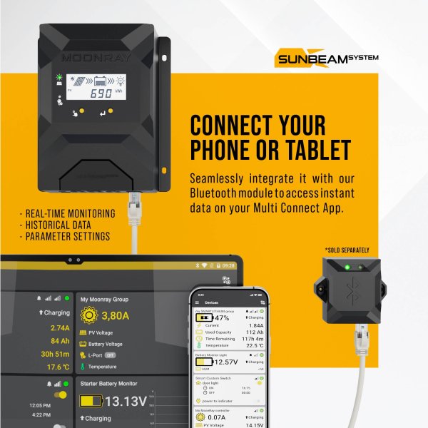 MoonRay 160 MPPT Shadow Optimized - Weat - Sunbeamsystem sunbeam system multi connect app android ios 1 - SB-MoonRay160-G2