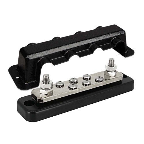 Busbar 250A 2P with 6 screws + cover - Vivbb125020620 002  - VIVBB125020620